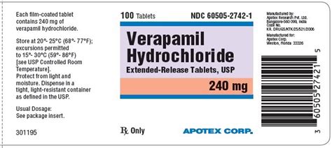 verapamil 240 mg cr tablet